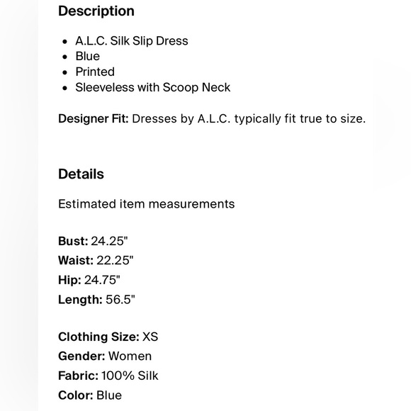 A.L.C. Silk long, turquoise floral dress. - Picture 4 of 4